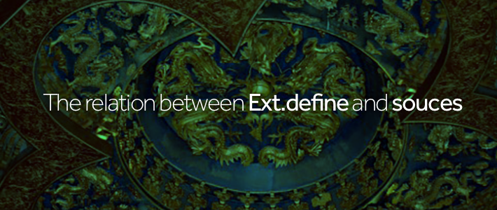 The relation between Ext.define and souces